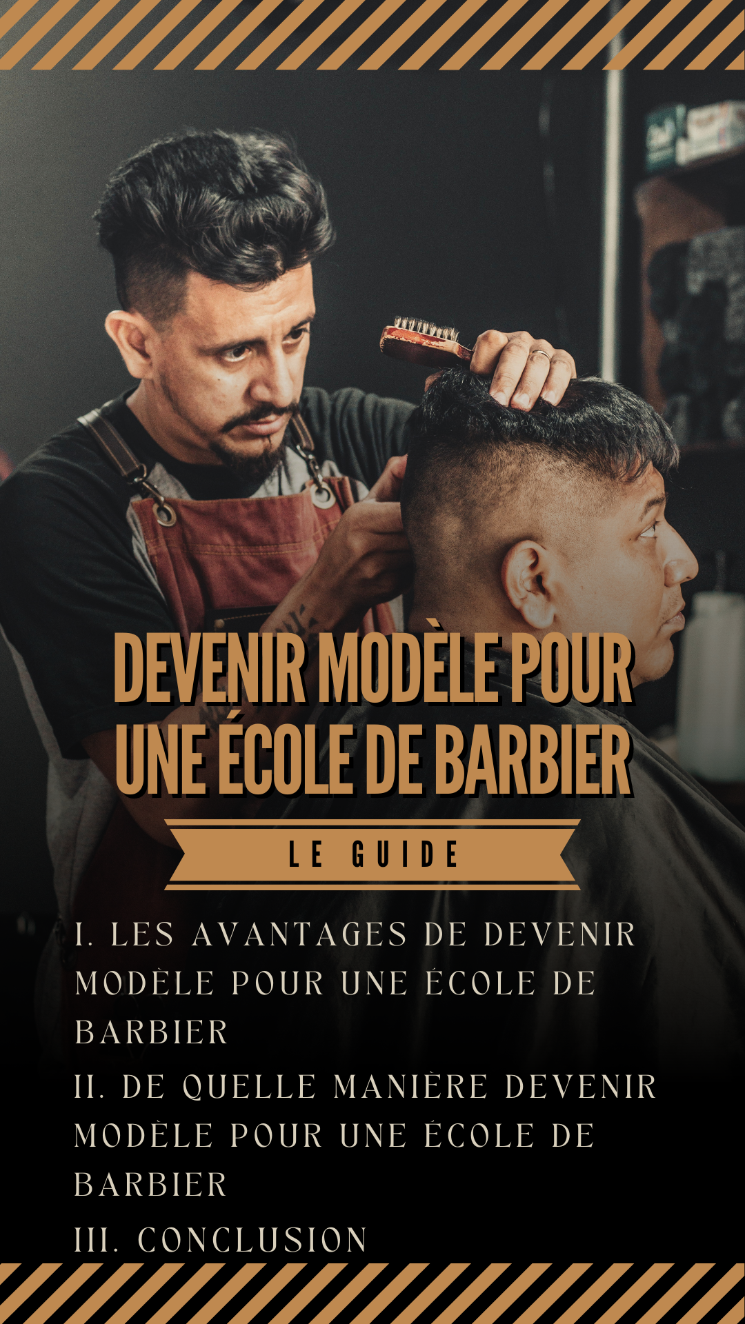modèle pour une école de barbier